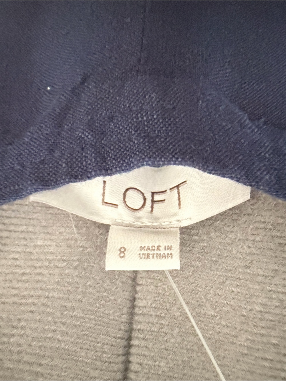 NWT LOFT Navy Sleeveless Button-Front Mini Dress 8 - Picture 6 of 8